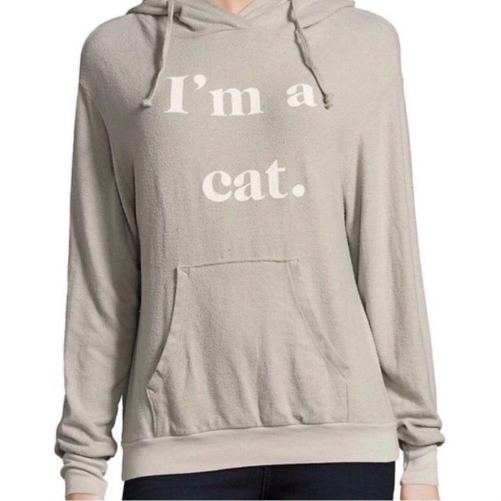 Wildfox RARE I’m a cat Gray Hoodie with Cat Ears
